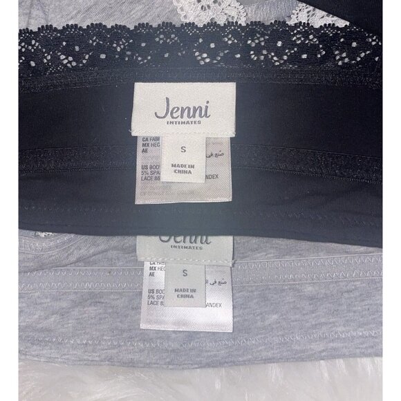 2 Jenni On Repeat Wide Lace Trim Cotton Bralettes Bras WF Womens S Small New - Picture 4 of 5